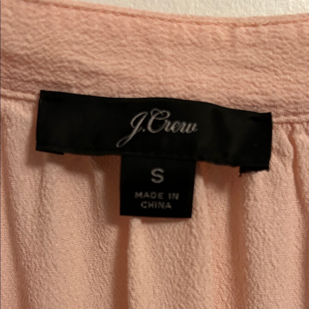 J. Crew Light Pink Crepe Button-Front Blouse - Picture 2 of 3